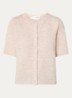 Lulu grofgebreid vest in alpaca wolblend - Zand