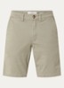 Miles slim fit korte chino met steekzakken - Groen