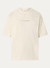 Norman T-shirt met logo- en backprint - Beige