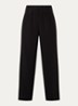 Patricia mid waist wide fit pantalon met steekzakken - Zwart