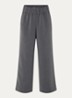 Patricia mid waist wide fit pantalon met steekzakken - Donkergrijs