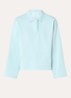 Slfari Gia sweater met polokraag - Turquoise