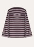 Slfpolly sweater met streepprint en boothals - Bordeauxrood