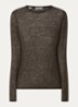 Vendy semi-transparante top van merino wol - Bruin