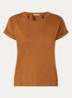Albano T-shirt met ronde hals - Cognac