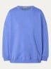 Chebbi oversized sweater in linnenblend met gemêleerd dessin - Blauw