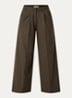 Hojiki high waist wide fit broek met steekzakken - Taupe