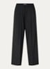 Hojiki high waist wide fit broek met steekzakken - Zwart