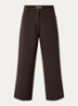 Hudkin high waist loose fit pantalon met steekzakken - Donkerbruin
