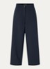 Hudkin high waist loose fit pantalon met steekzakken - Indigo