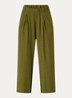 Isla Minima culottes van crêpe - Mosgroen