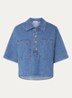 Newport tuniek van denim met borstzakken - Blauw