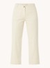 Seakey high waist cropped regular fit jeans met opgestikte zakken - Creme