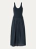 Solao midi jurk met V-hals - Petrol