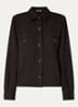 Theodore blouse met opgestikte zakken - Bruin