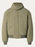 Orb puffer jack van canvas met capuchon en steekzakken - Mosgroen
