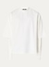 Raglan sweater met ronde hals - Gebroken wit