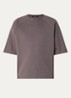 T-shirt met gerafeld detail - Middengrijs