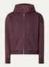 V2 sweatvest met steekzakken - Aubergine