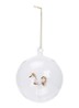 Paard kerstbal 10 cm - Transparant