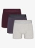 Boxershort met logoband in 3-pack - Paars