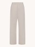 Boyfriend mid waist loose fit loungebroek met steekzakken - Zand