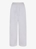 Cotton Fleece high waist wide fit joggingbroek met logoband - Lichtgrijs