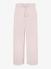 Cotton Fleece mid waist straight fit loungebroek met steekzakken - Lichtroze