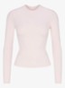 Cotton Jersey longsleeve met ronde hals - Lichtroze