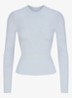 Cotton Jersey longsleeve met ronde hals - Lichtblauw