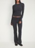 Cotton Jersey longsleeve met ronde hals - Ash
