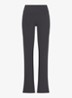 Cotton Jersey mid waist flared legging met omgeslagen tailleband - Donkergrijs