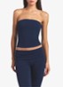 Cotton Jersey mid waist straight fit loungebroek - Donkerblauw