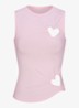 Cotton Jersey mouwloze top met cut-out details - Lichtroze