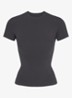 Cotton Jersey T-shirt met ronde hals - Donkergrijs