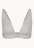 Cotton Rib plunge bralette met ribstructuur - Grijsmele