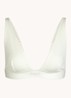 Cotton Rib plunge bralette met ribstructuur - Gebroken wit
