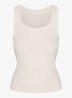 Cotton Rib tanktop met ronde hals - Marble