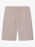 Jersey Lounge straight fit korte jogginsbroek  - Beige
