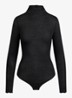 Sheer Modal semi-transparante body in kasjmierblend met col - Onyx