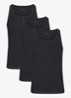 Skims Cotton tanktop met ribstructuur in 3-pack - Onyx