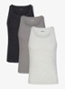 Skims Cotton tanktop met ribstructuur in 3-pack - Donkerblauw