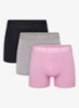 Skims Stretch 3" boxershorts met logoband in 3-pack - Bubblegum Mirror