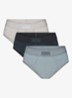 Slip met logoband in 3-pack - Grijs