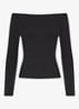 Smooth Layers off shoulder top - Zwart