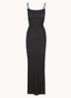 Soft Lounge maxi jurk met ribstructuur - Zwart