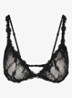 Stretch Lace bralette van kant - Soot