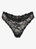 Stretch Lace string van kant - Soot