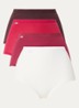Basic Comfort high waisted slip in 4-pack - Rood