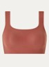 Zero Feel 2.0 naadloze crop top met uitneembare vulling - Roodbruin